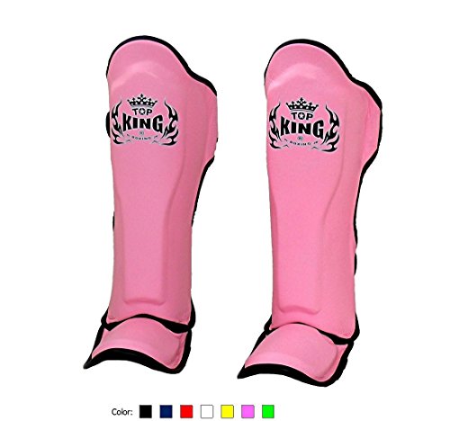 Tibiales de Muay Thai Top King TKSGP-GL (cuero genuino)