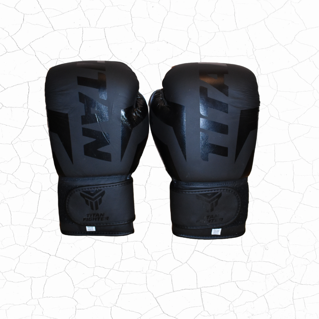 Guantes de cuero negros Titan Fighter TF-1