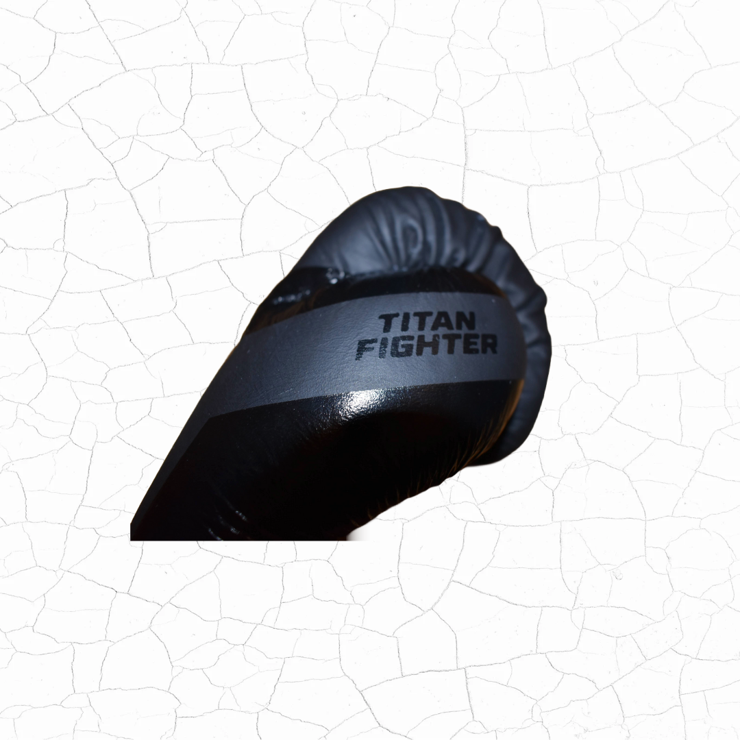 Guantes de cuero negros Titan Fighter TF-1